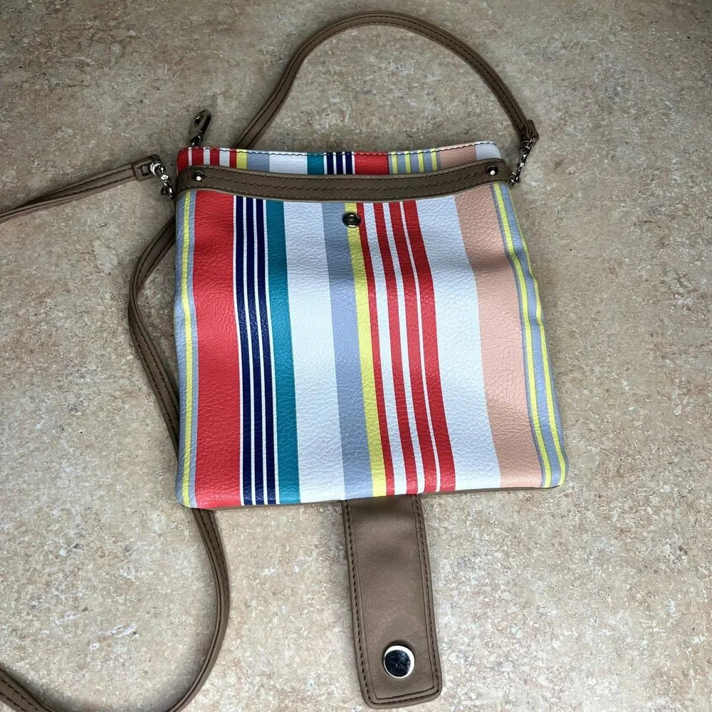 Crossbody Striped Multicolor Wallet - Picture 3 of 14